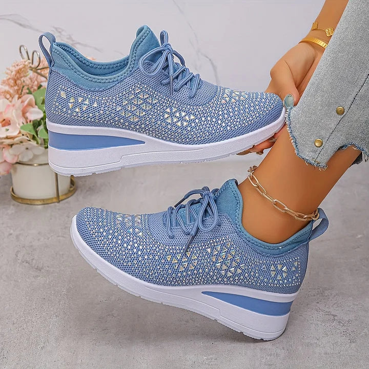 Giselle | Ortopedyczne sneakersy z błyszczącymi dżetami
