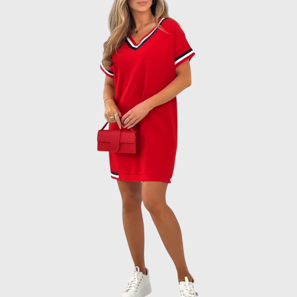 Barbara | Sukienka damska z krótkimi rękawami