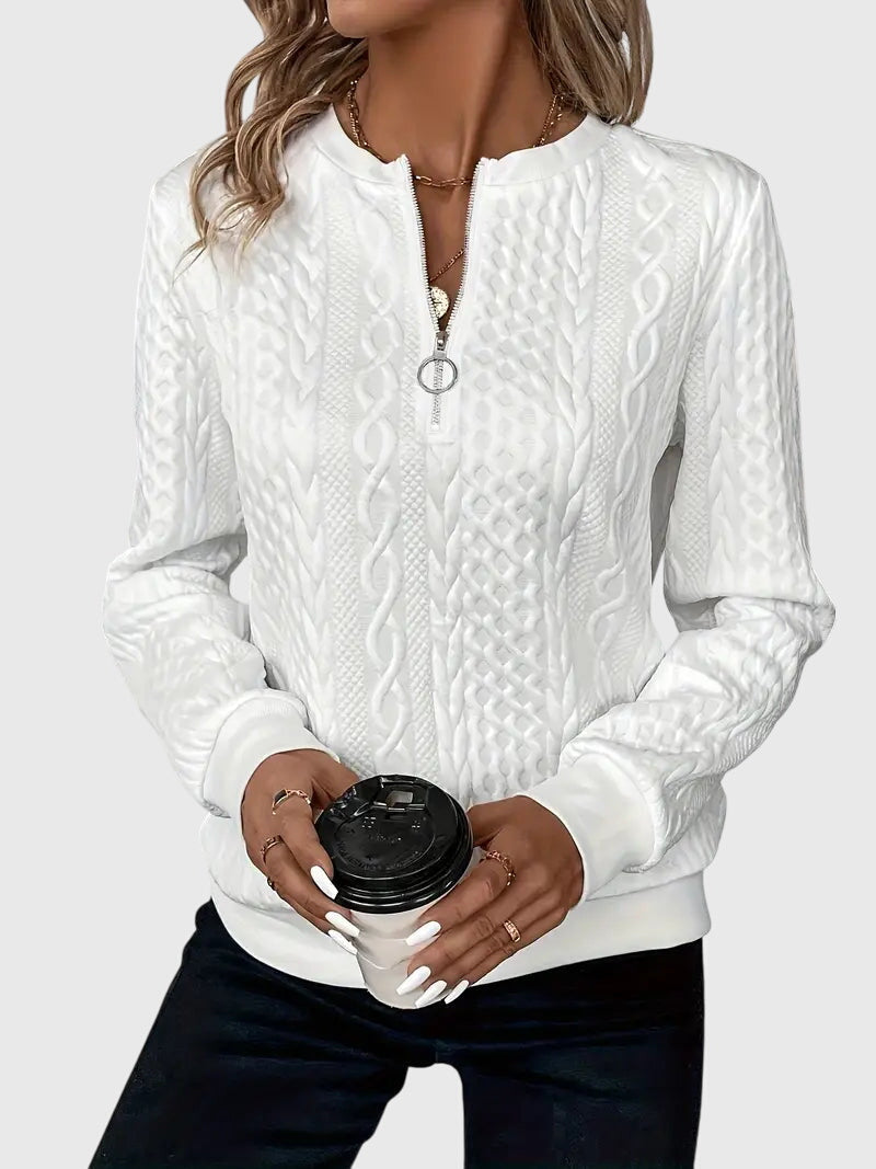 Nora™ | Sweter z zamkiem błyskawicznym