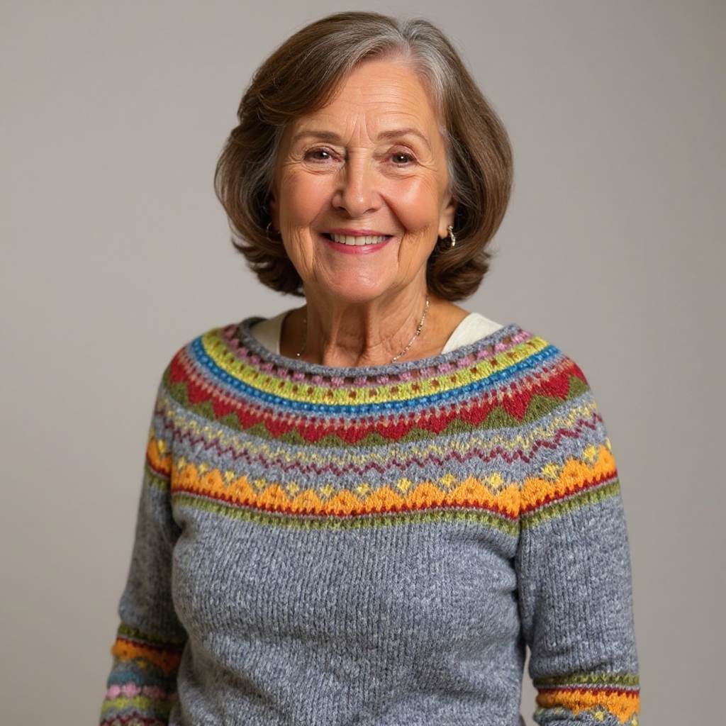 Dorota – Sweter Retro w Stylu Północy