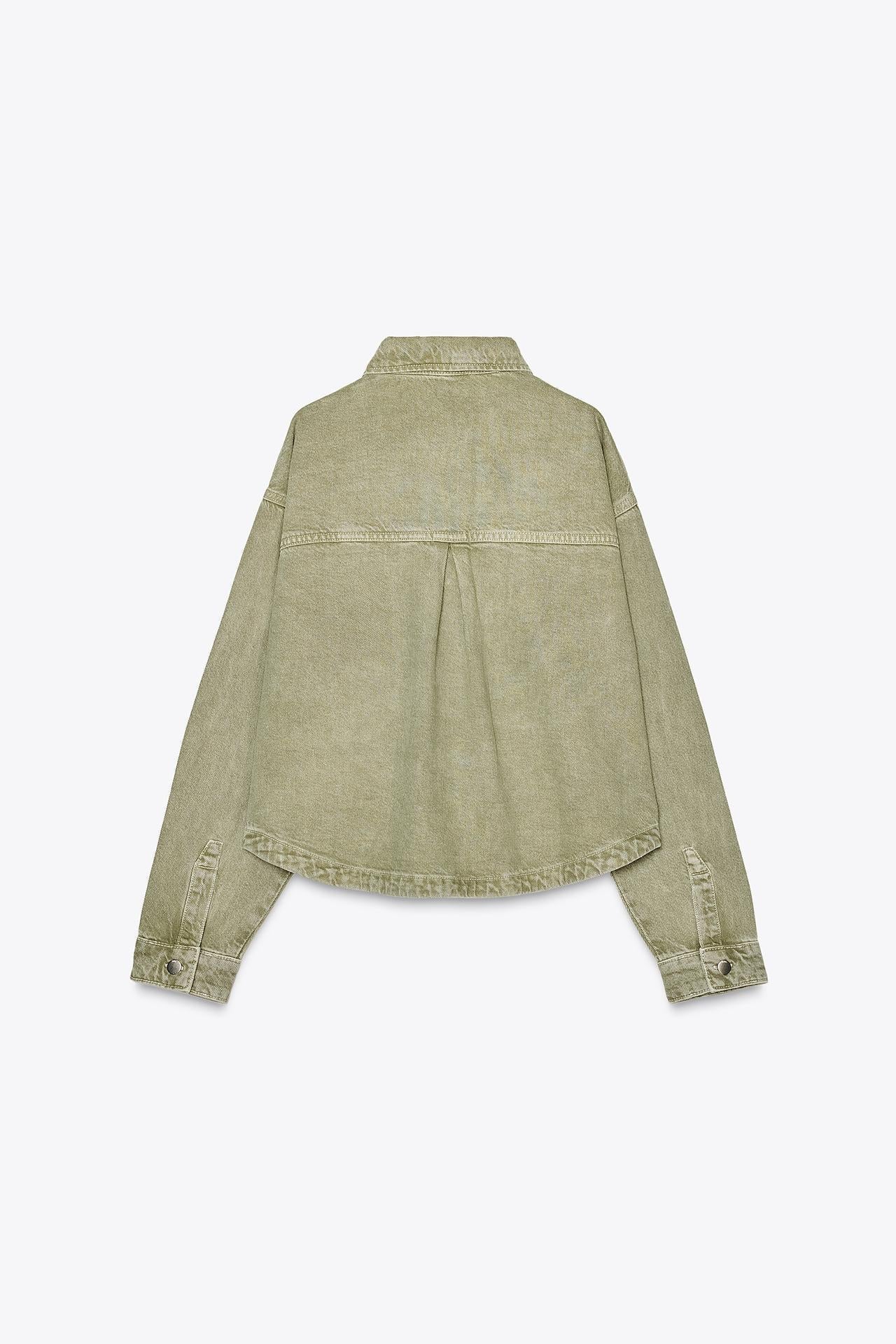 JULITA | Kurtka Jeansowa w Kolorze Khaki