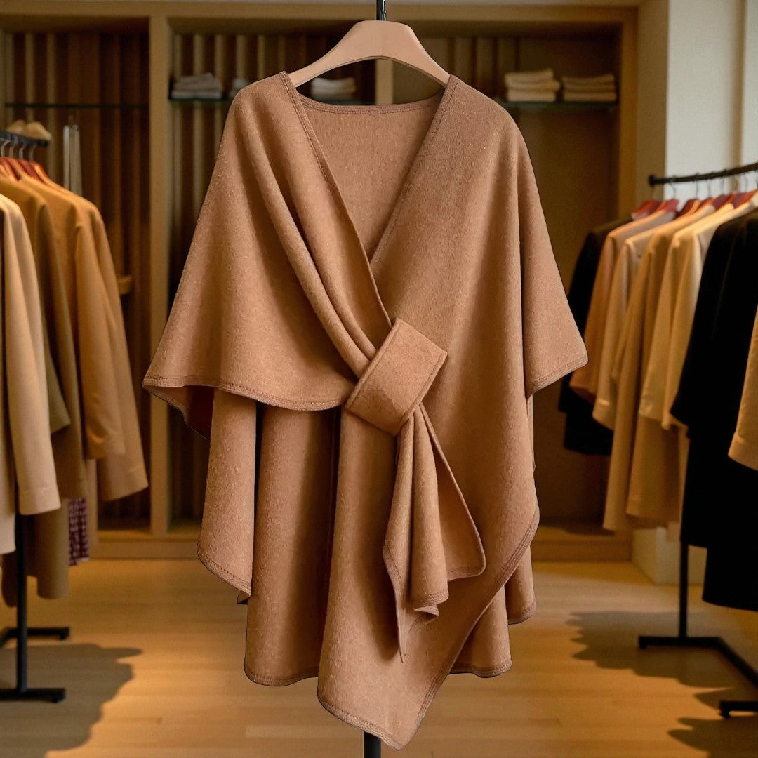 Jolanta - Eleganckie Ponczo Wiązane