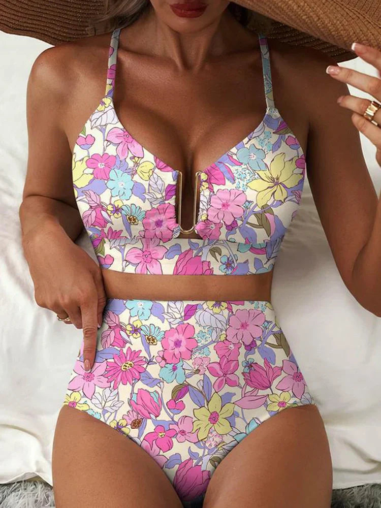 Dwuczęściowy kostium bikini z wycięciem U-Wire