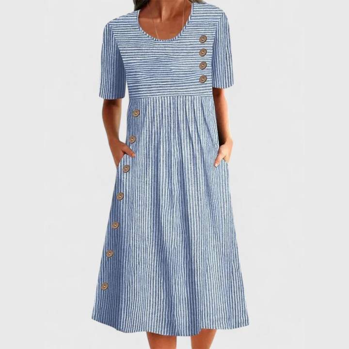 Wanda™ Midi Sukienka w Paski