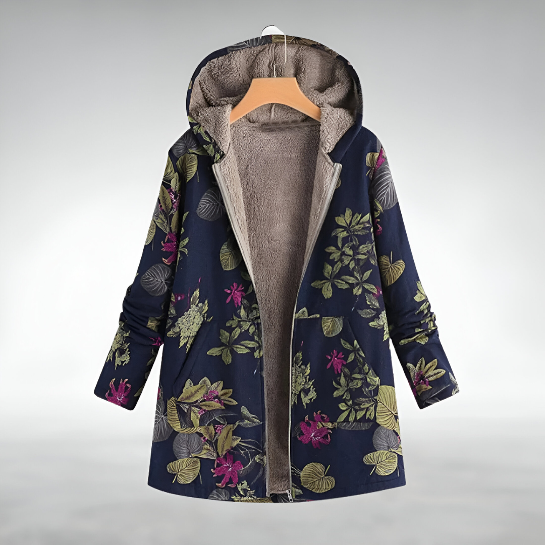Halina – Stylowa Kwiatowa Kurtka Fleece