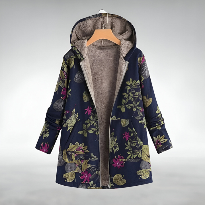 Halina – Stylowa Kwiatowa Kurtka Fleece
