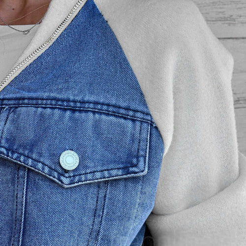 Elwira | Unikatowa jeansowa kurtka w stylu vintage