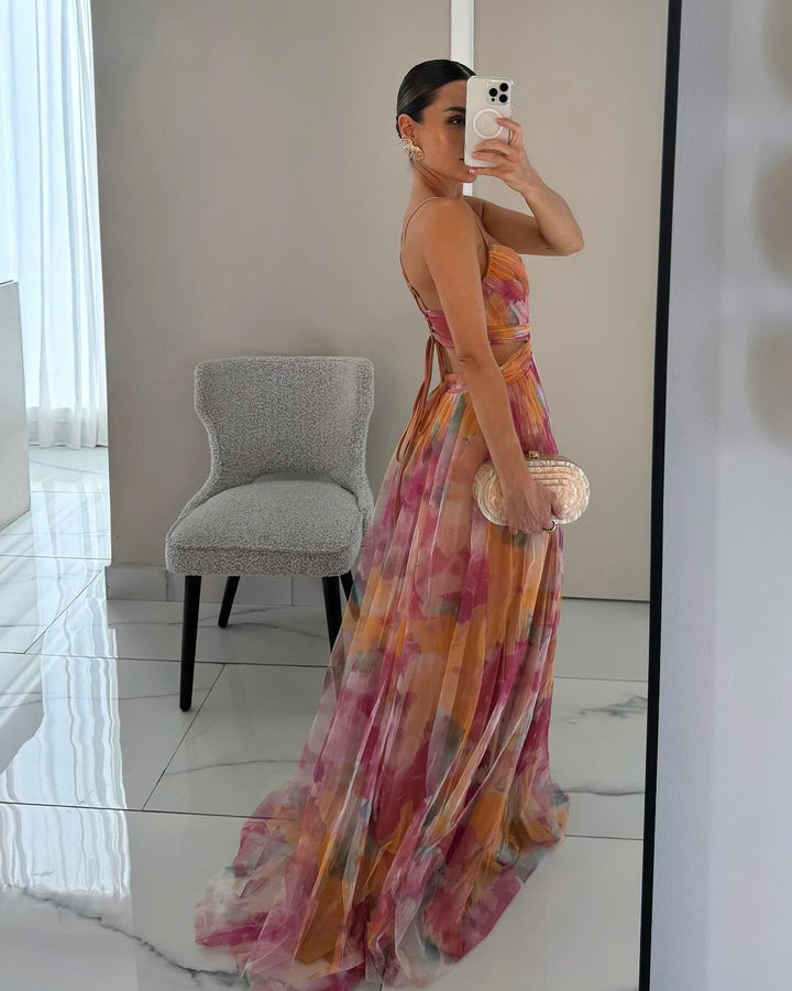 GISELLE | Sukienka Maxi z Chiffonu