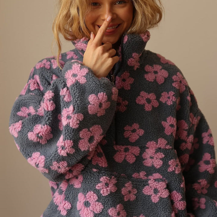 Elegance Warszawa™ | Cozy Fleece Pullover in Bloom