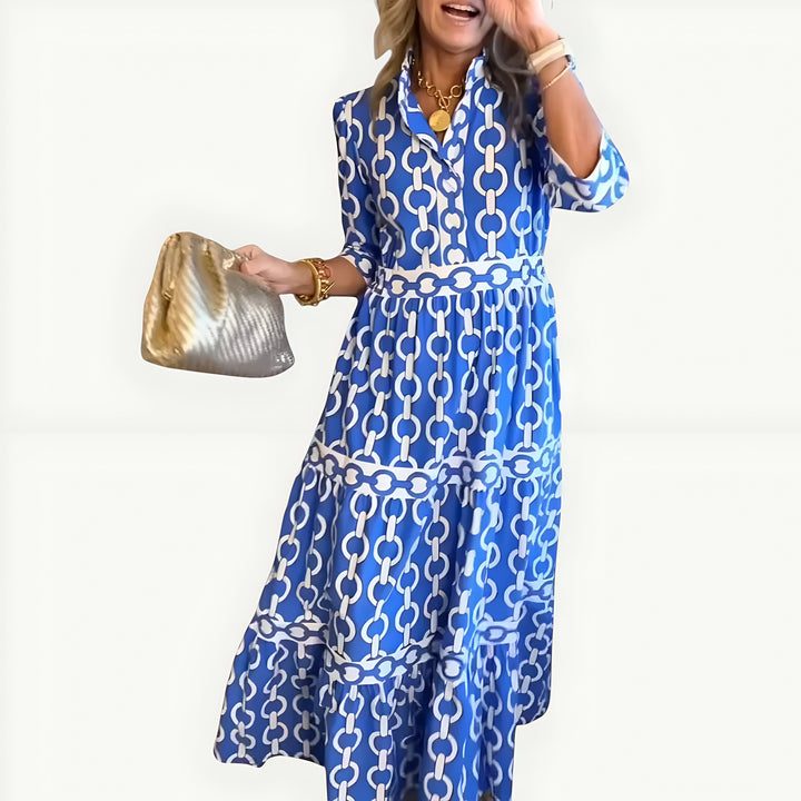 Zofia – Elegancka Midi Sukienka na Wieczór