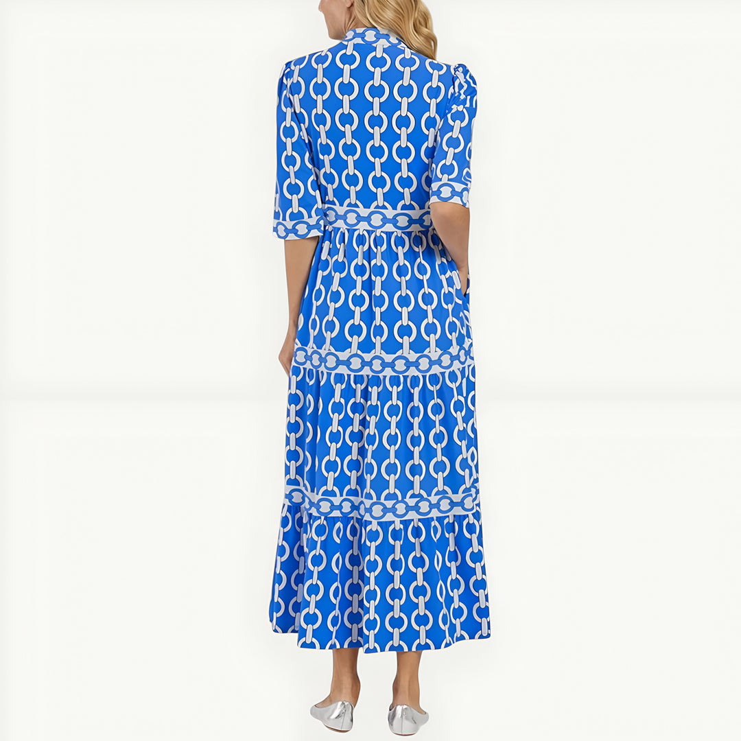 Zofia – Elegancka Midi Sukienka na Wieczór