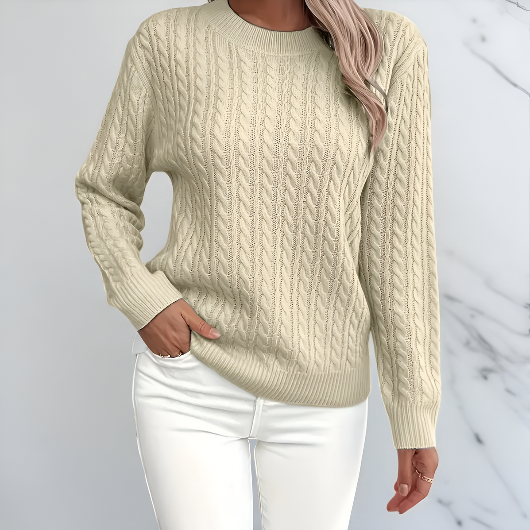 Olimpia – Sweter o Splocie Warkoczowym