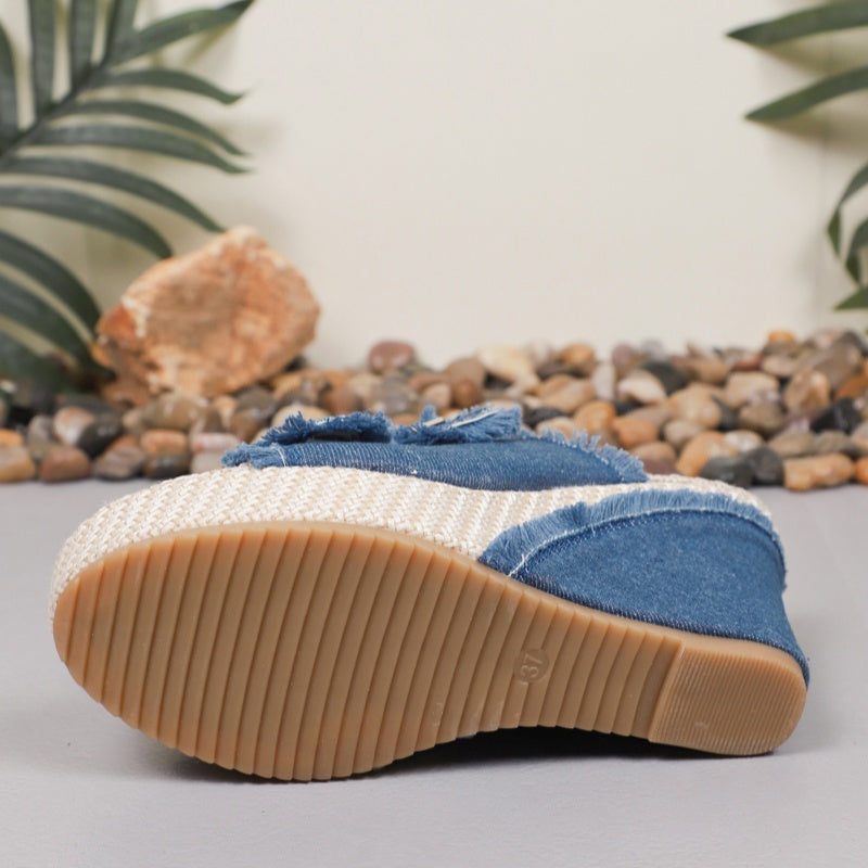 Kendra™ | Eleganckie Sandały Jeansowe na Platformie – Komfort i Styl na Lato
