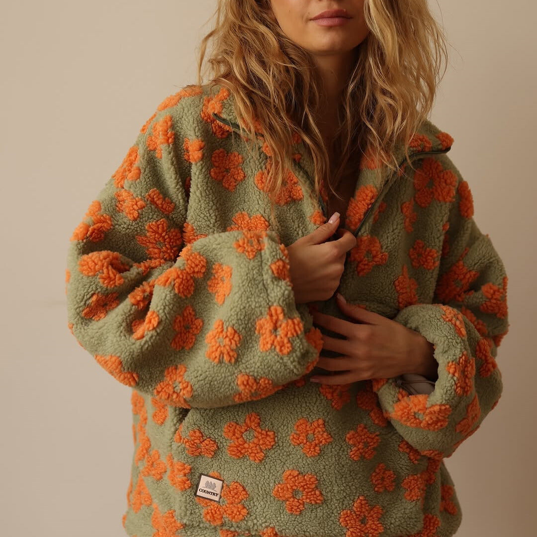 Elegance Warszawa™ | Cozy Fleece Pullover in Bloom