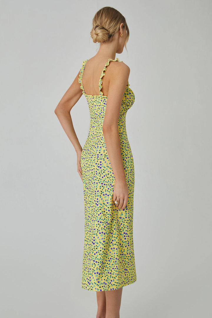 Norell | Kwiatowa Boho Midi Sukienka na Wakacje