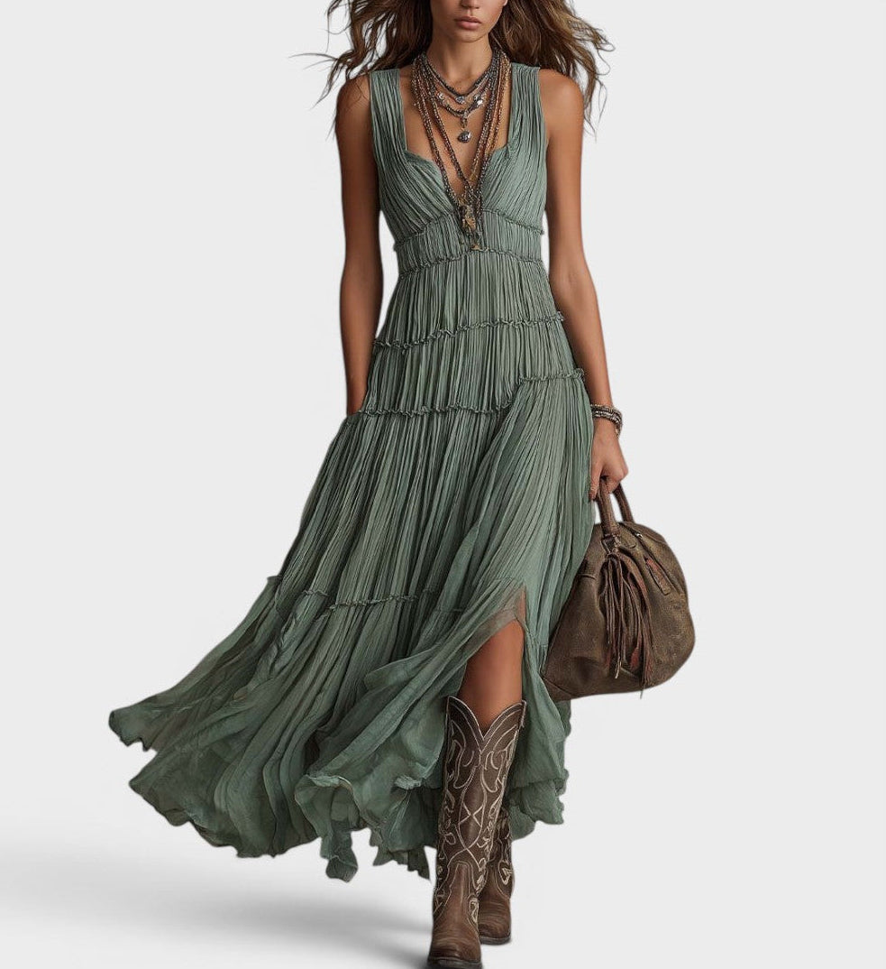 Bonnie | Bezwysiłkowa Boho Maxi Sukienka