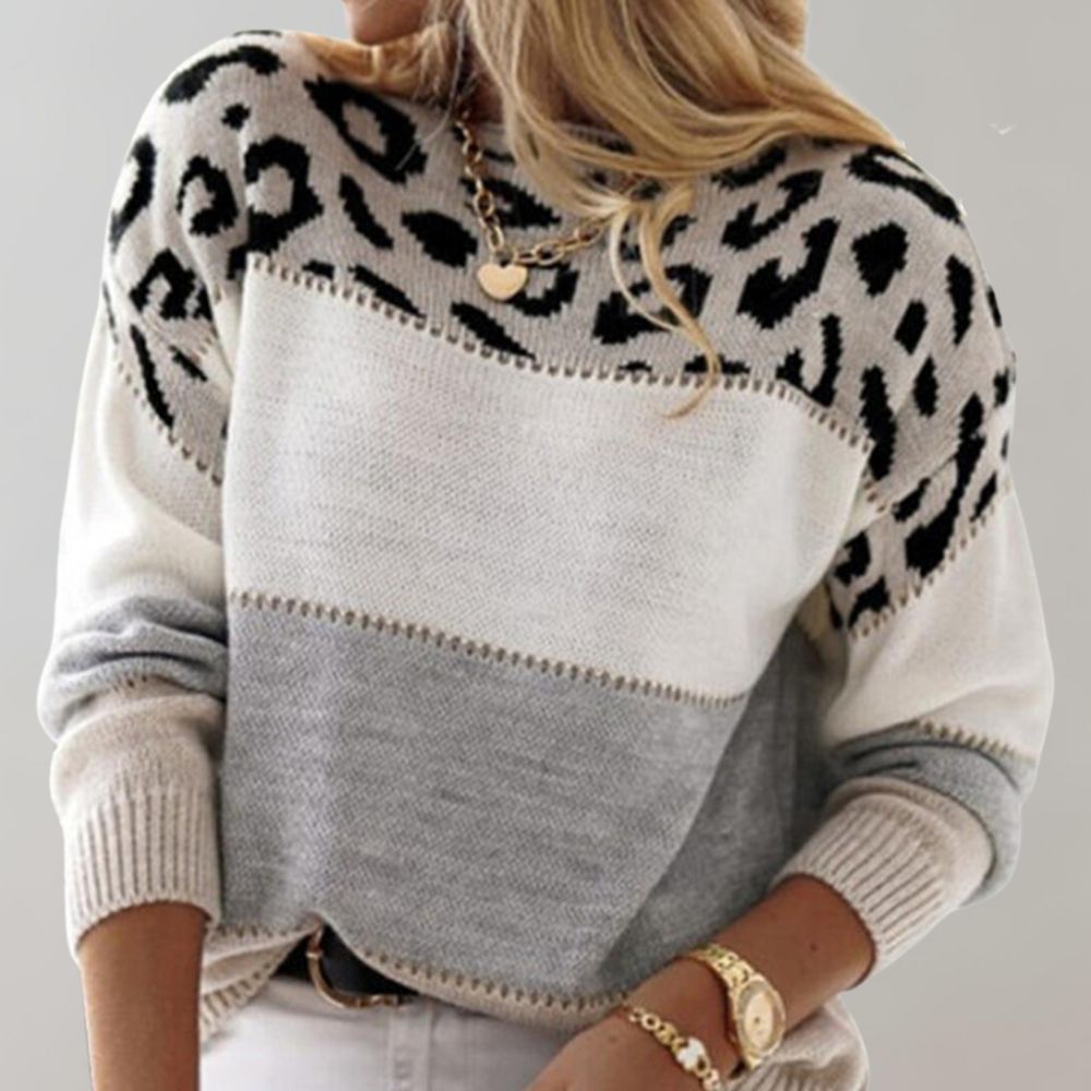 Liora | Sweter w Panterkę Casual
