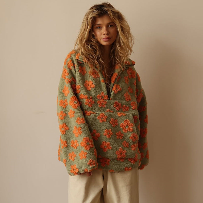 Elegance Warszawa™ | Cozy Fleece Pullover in Bloom