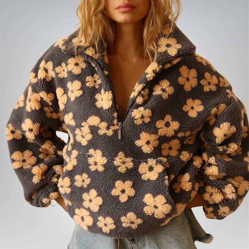 Elegance Warszawa™ | Cozy Fleece Pullover in Bloom