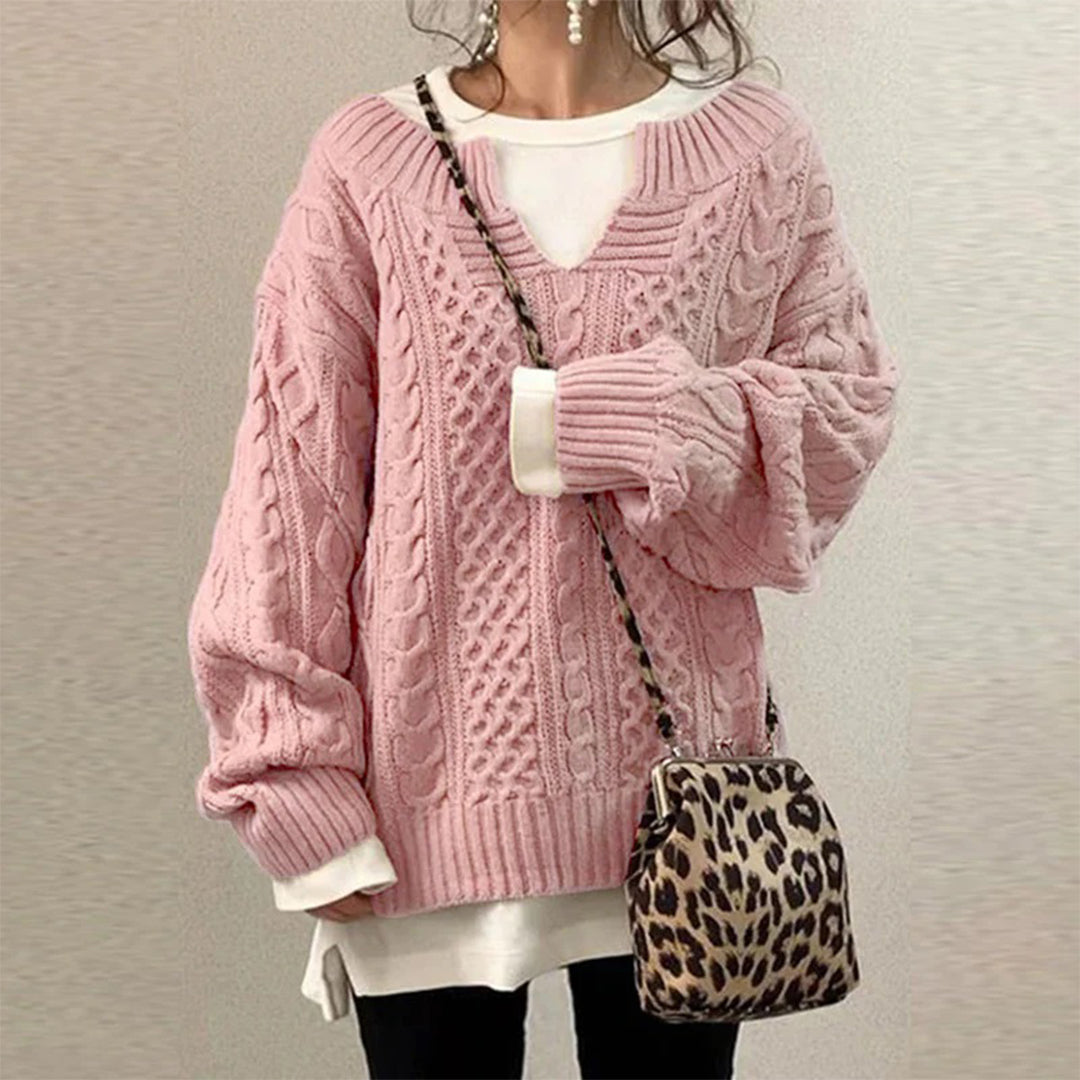 STACY | Przesadny sweter dzianinowy
