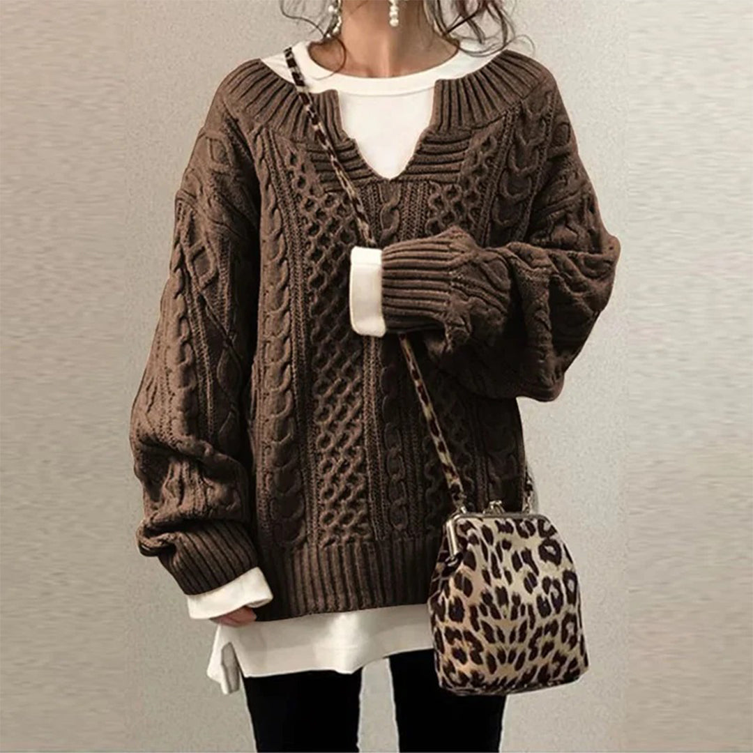 STACY | Przesadny sweter dzianinowy
