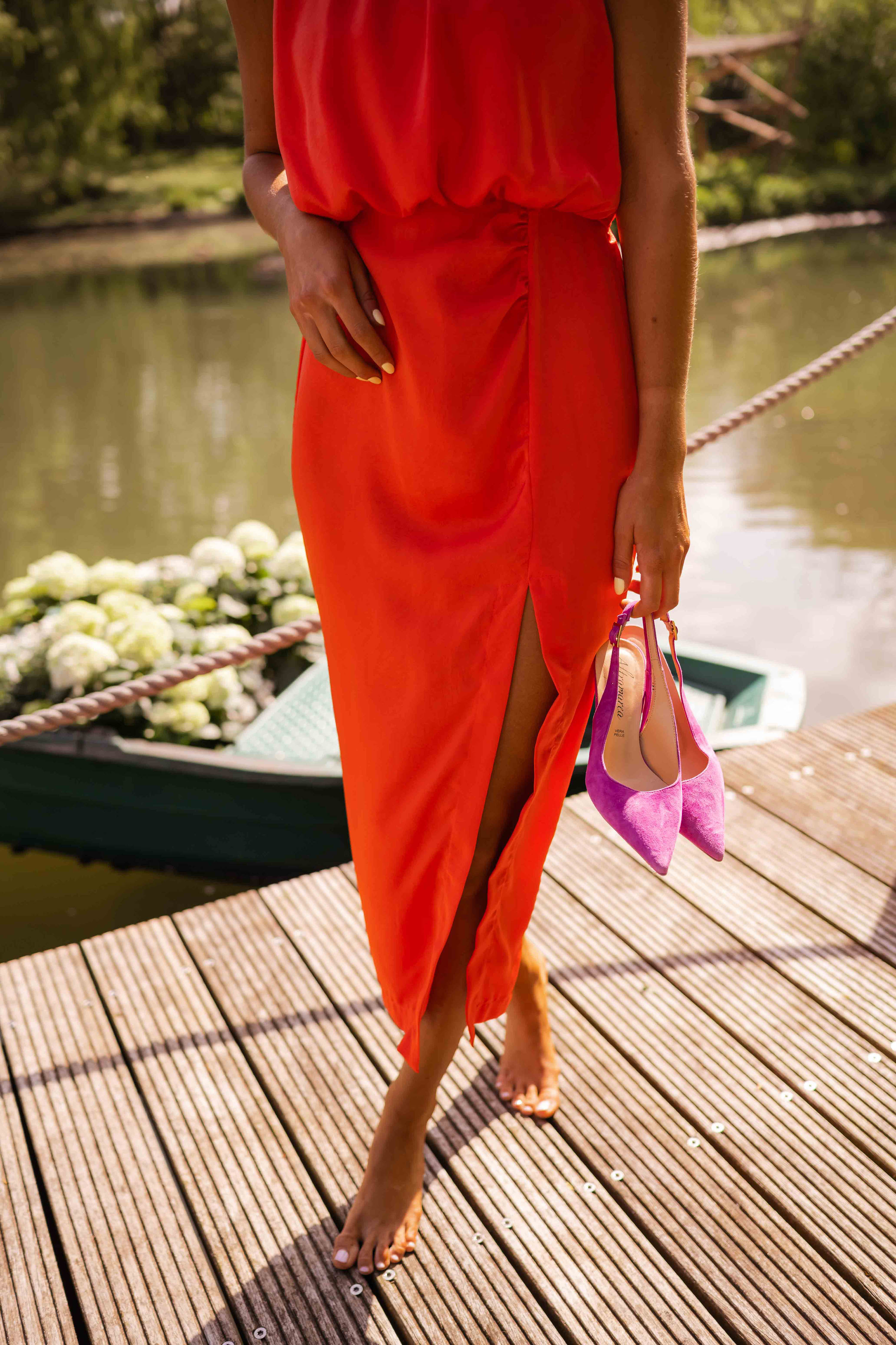 Leonide | Elegancka sukienka midi z premium tkaniny