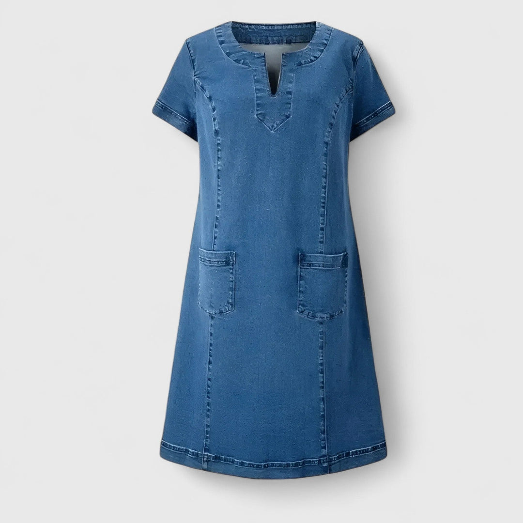 Christine | Elegancka Sukienka Denim