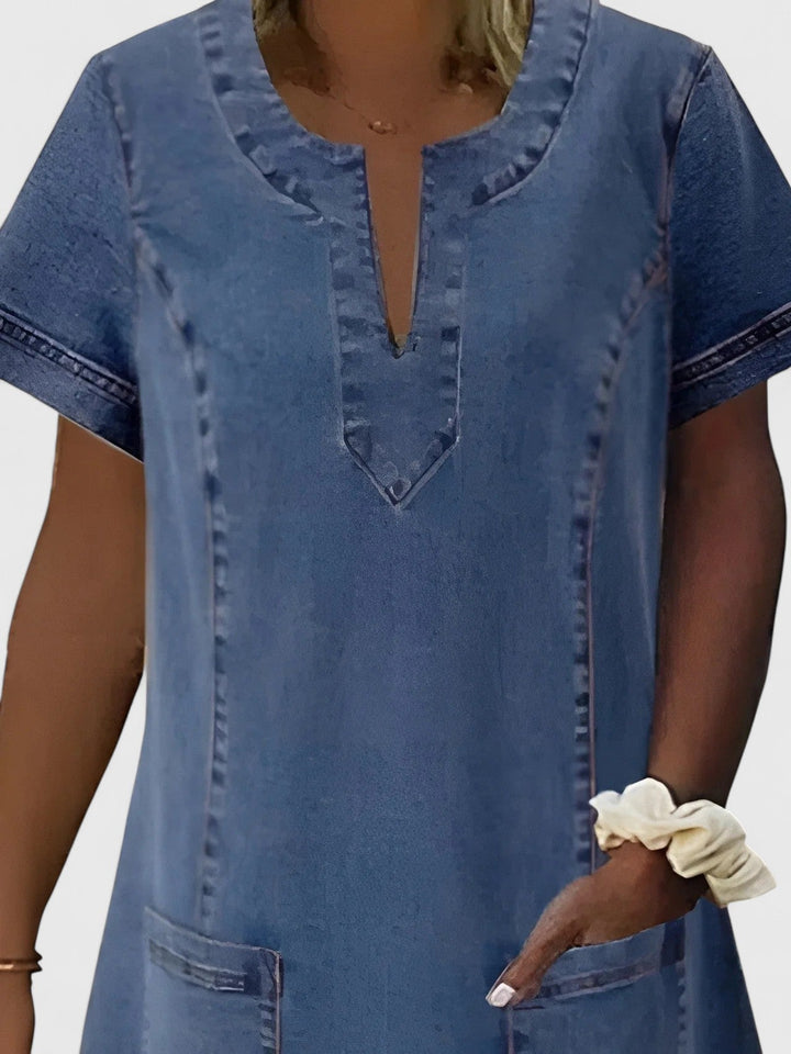 Christine | Elegancka Sukienka Denim
