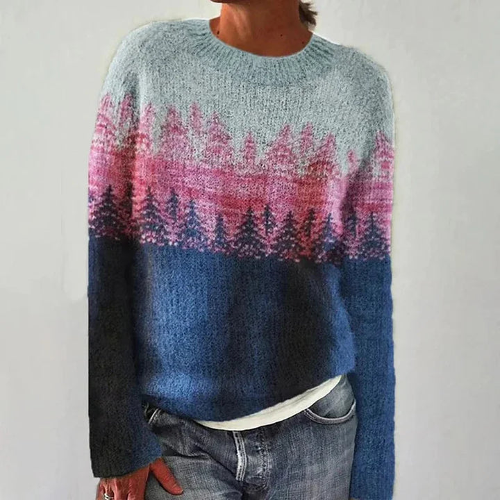 Krystyna-Maria – Sweter Retro w Stylu Północy