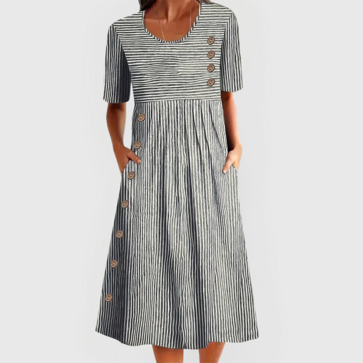 Wanda™ Midi Sukienka w Paski