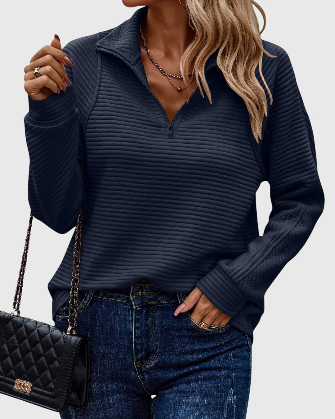 ABI | Stylowy sweter z zamkiem