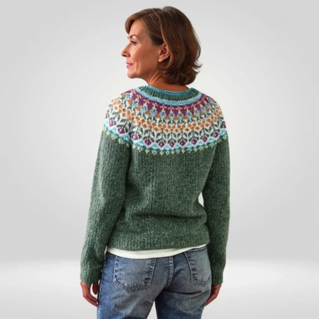 Teresa – Sweter Retro w Stylu Północy
