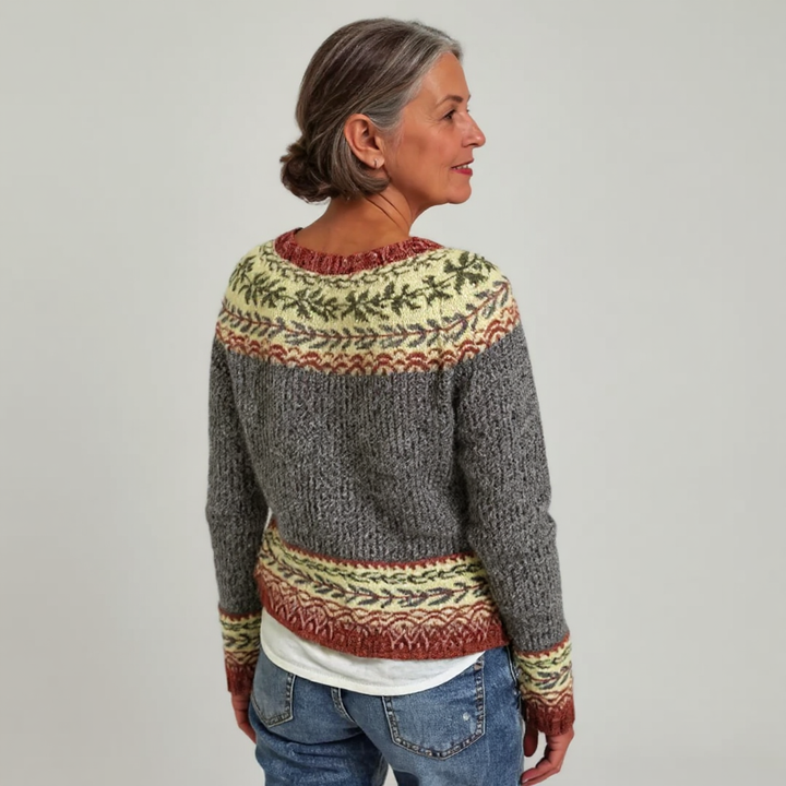 Henryka – Sweter Retro w Stylu Północy