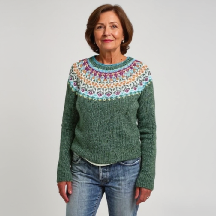 Teresa – Sweter Retro w Stylu Północy