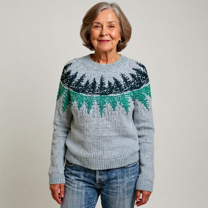 Regina – Sweter Retro w Stylu Północy