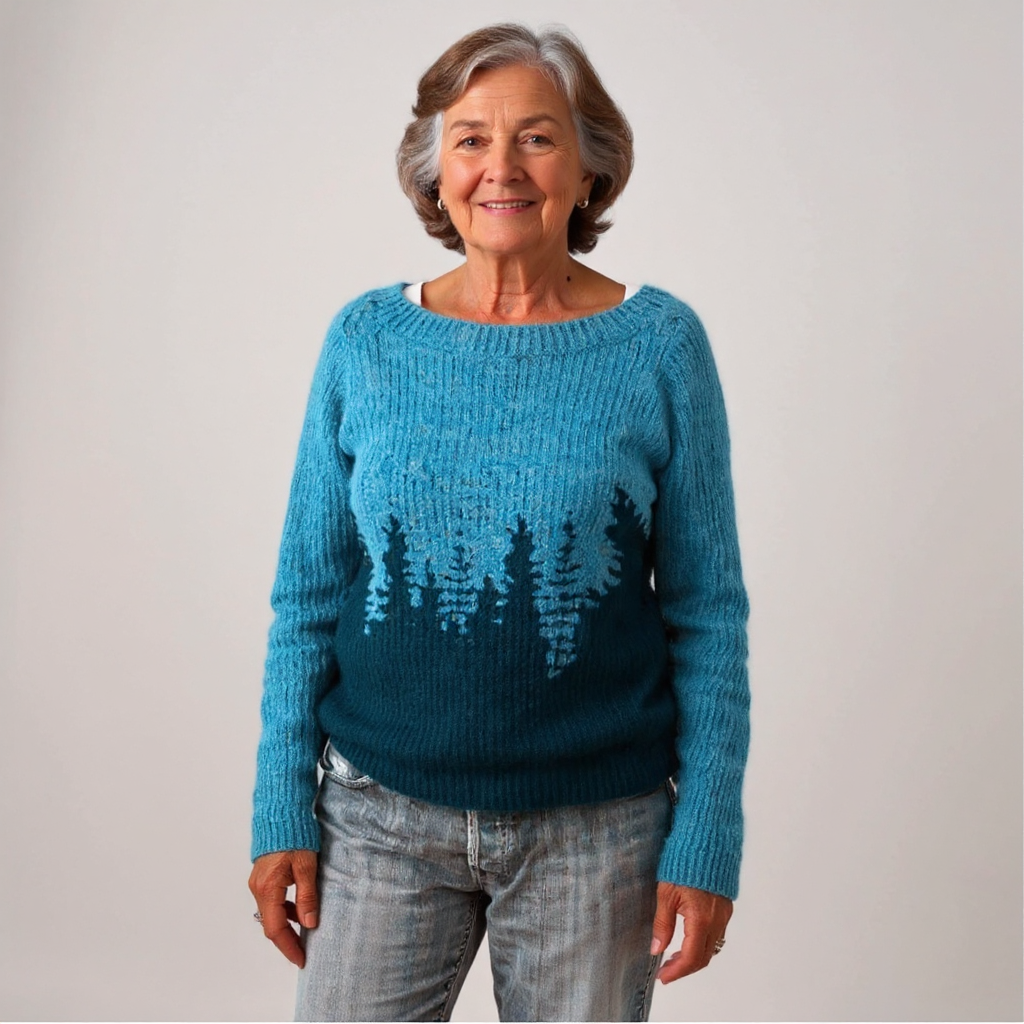 Zuzanna – Sweter Retro w Stylu Północy