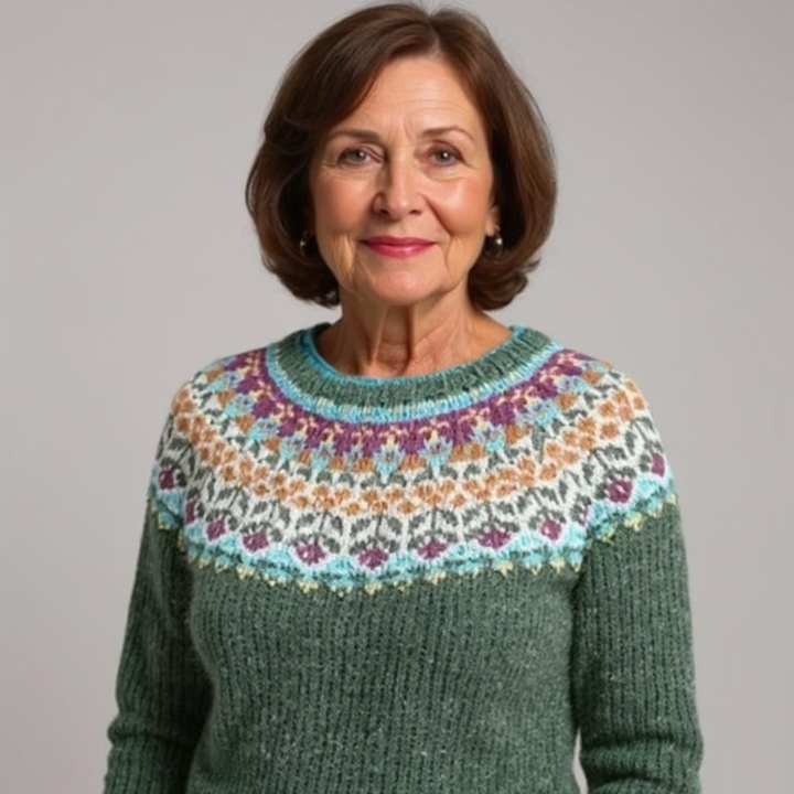 Teresa – Sweter Retro w Stylu Północy