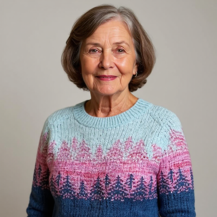 Krystyna-Maria – Sweter Retro w Stylu Północy