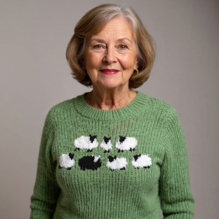 Jolanta – Sweter Retro w Stylu Północy