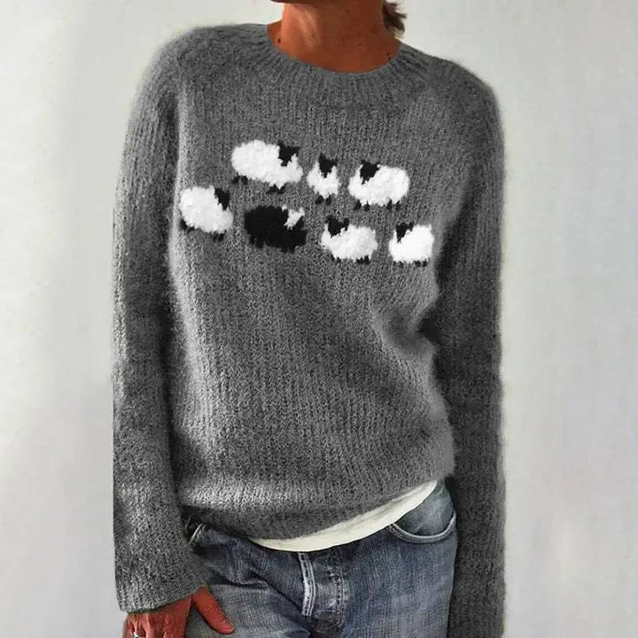 Alina – Sweter Retro w Stylu Północy