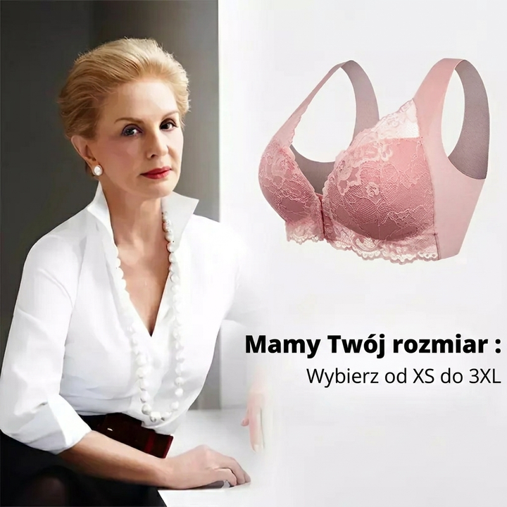 Bezszwowy biustonosz modelujący z zapięciem z przodu