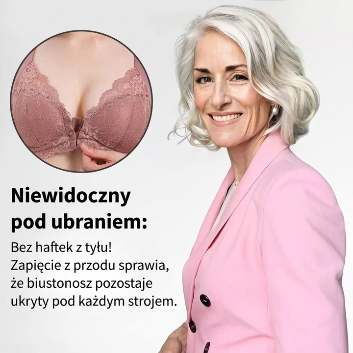 Bezszwowy biustonosz modelujący z zapięciem z przodu