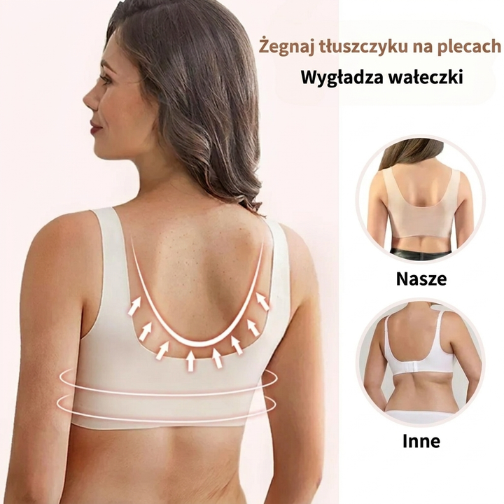 Bezszwowy biustonosz modelujący z zapięciem z przodu