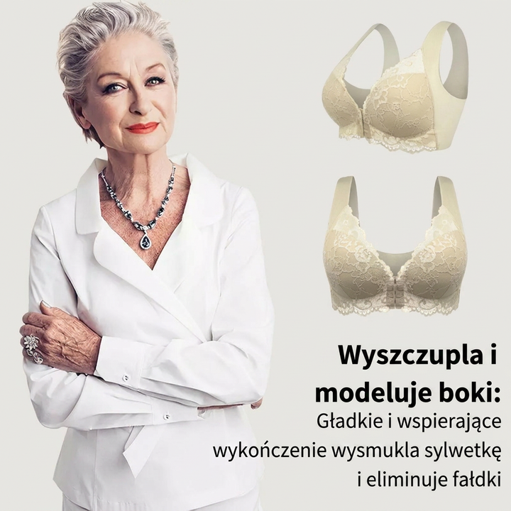 Bezszwowy biustonosz modelujący z zapięciem z przodu