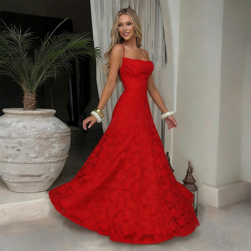SOFIA | Elegancka Sukienka Maxi z Koronką