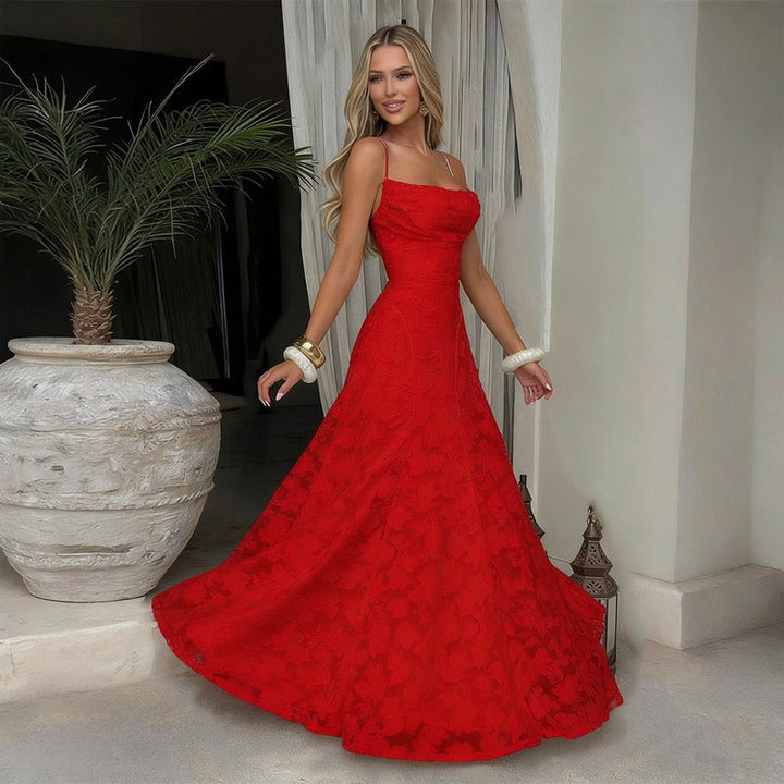 SOFIA | Elegancka Sukienka Maxi z Koronką