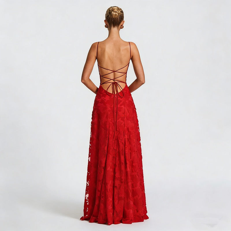 SOFIA | Elegancka Sukienka Maxi z Koronką