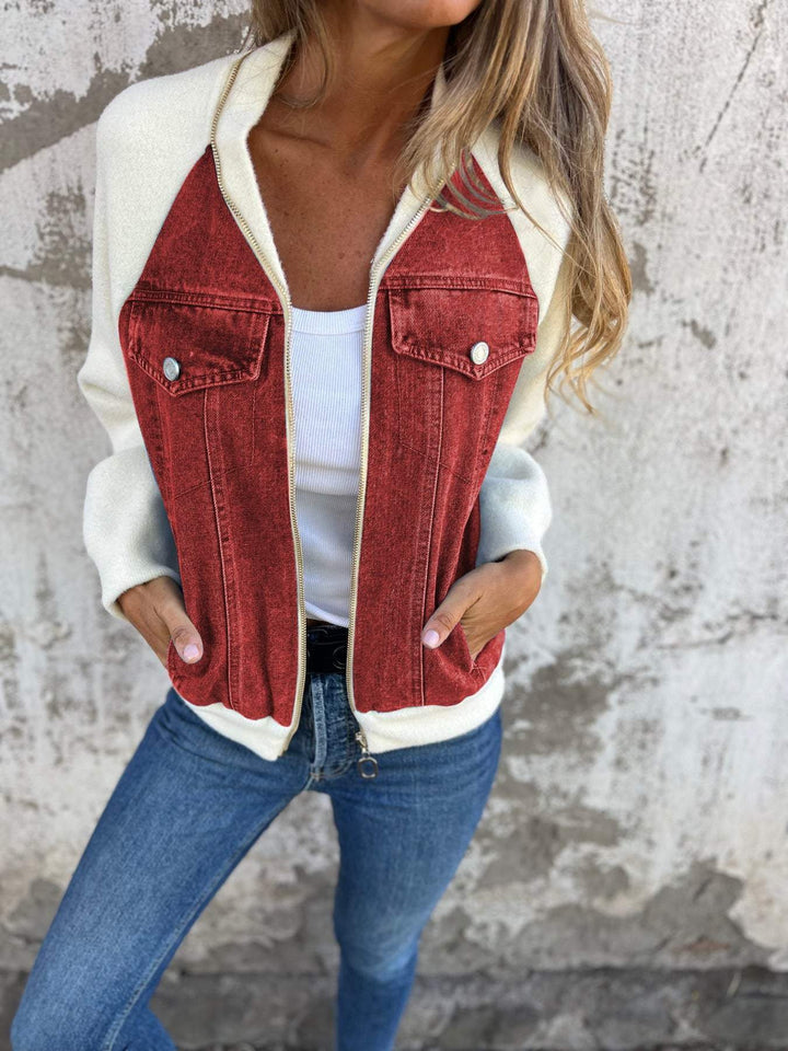 Elwira | Unikatowa jeansowa kurtka w stylu vintage